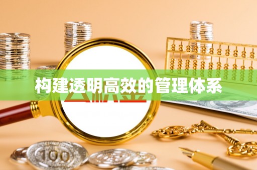 金湾构建透明高效的管理体系